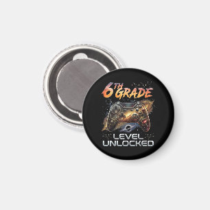 Back to School 6th Grade Gamer First Day School Magnet
