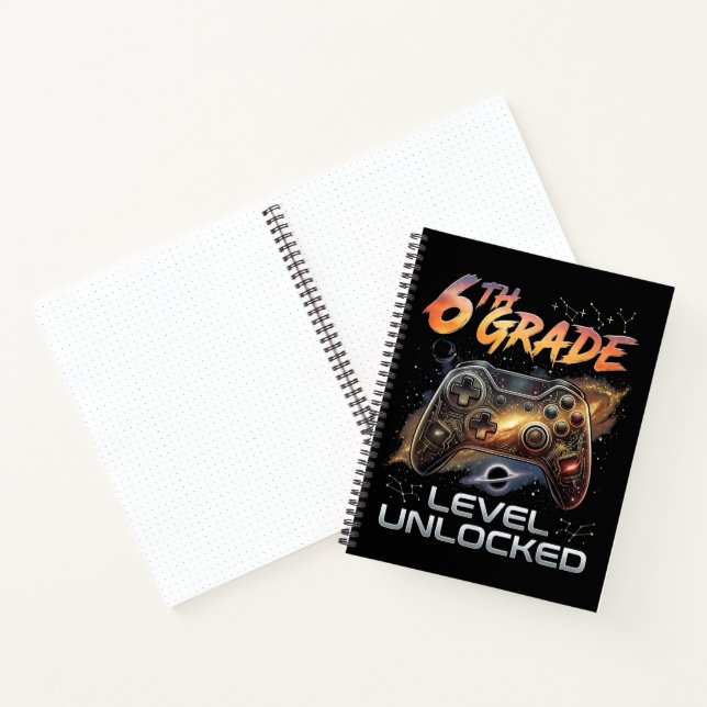 Back to School 6th Grade Gamer First Day School Notebook (Inside)