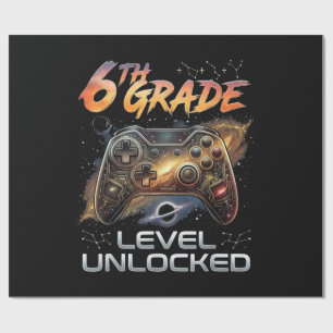 Back to School 6th Grade Gamer First Day School Wrapping Paper