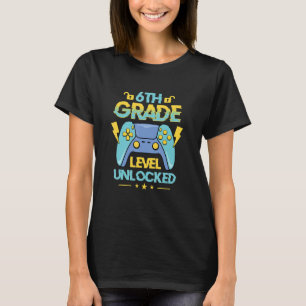 Back To School 6th Grade Level Unlocked Video Game T-Shirt