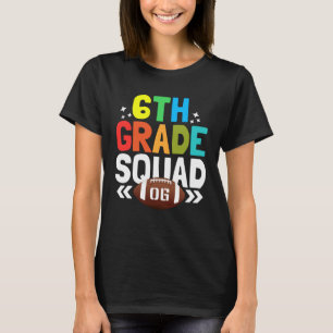 Back to School 6th Grade squad Football Kids T-Shirt