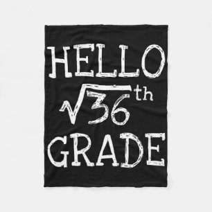 Back To School 6th Grade Square Root Of 36 Math Ki Fleece Blanket