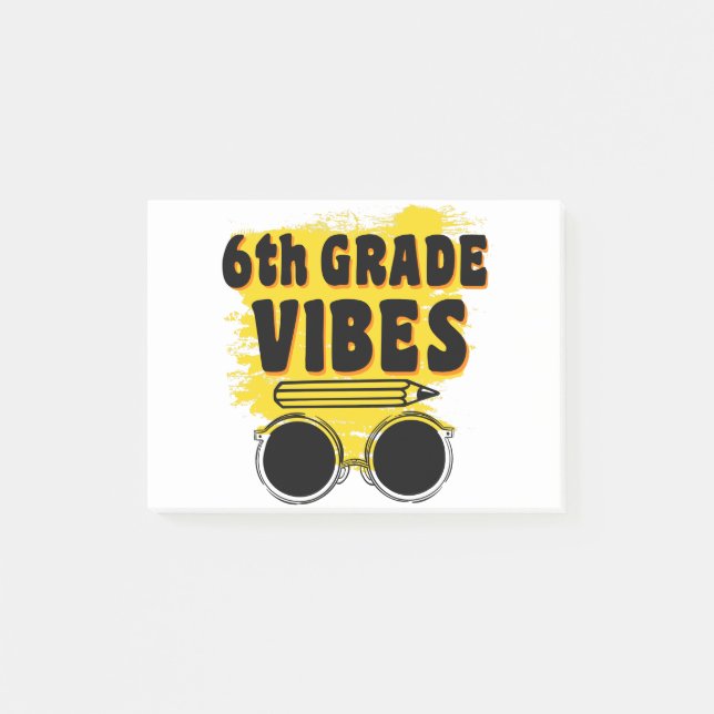 Back To School 6th Grade Vibes Shirt First Day Kid Post-it Notes (Front)
