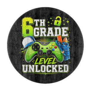 Back to School 6th Sixth Grade Level Unlocked Cutting Board