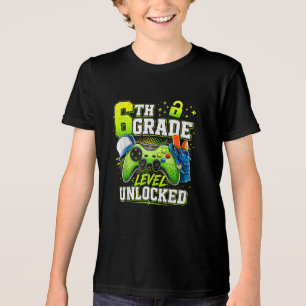 Back to School 6th Sixth Grade Level Unlocked Tri-Blend Shirt