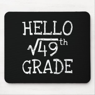 Back to school 7th grade square root of 49 math mouse mat