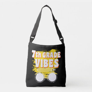 Back To School 7th Grade Vibes Shirt First Day Kid Crossbody Bag
