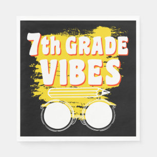 Back To School 7th Grade Vibes Shirt First Day Kid Napkin