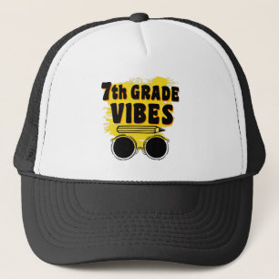 Back To School 7th Grade Vibes Shirt First Day Kid Trucker Hat