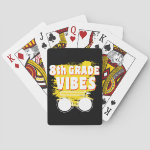 Back To School 8th Grade Vibes Shirt First Day Kid Playing Cards