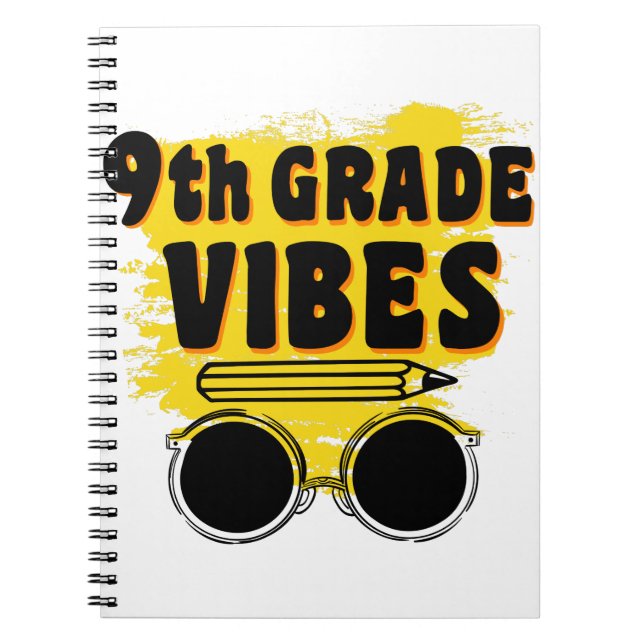 Back To School 9th Grade Vibes Shirt First Day Kid Notebook (Front)