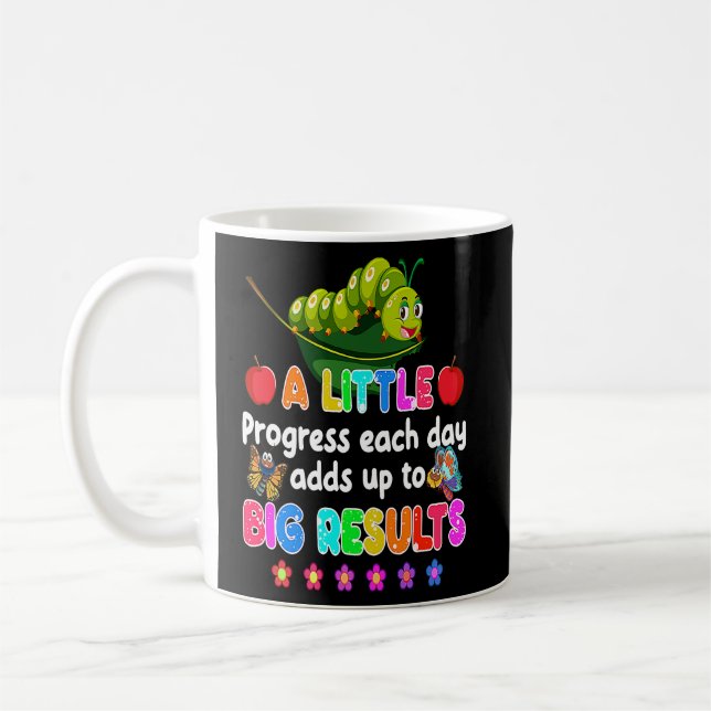 Back To School A Little Progress Each Day Hungry C Coffee Mug (Left)