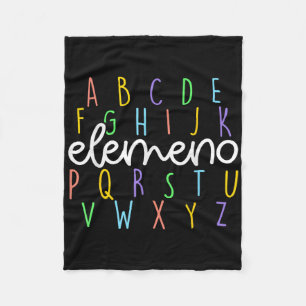 Back To School Abc Elemeno Kindergarten Teacher St Fleece Blanket