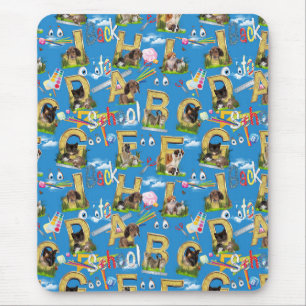 Back To School ABC Repeat Design Mouse Mat