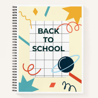 Back to School Abstract Notebook Cover with Planet
