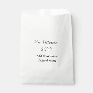 Back to school add teacher name year school name  favour bags