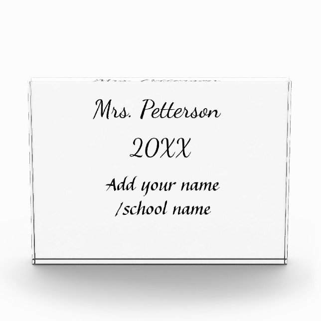 Back to school add teacher name year school name  photo block (Front)