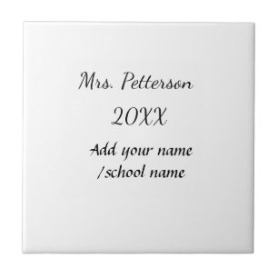 Back to school add teacher name year school name tile