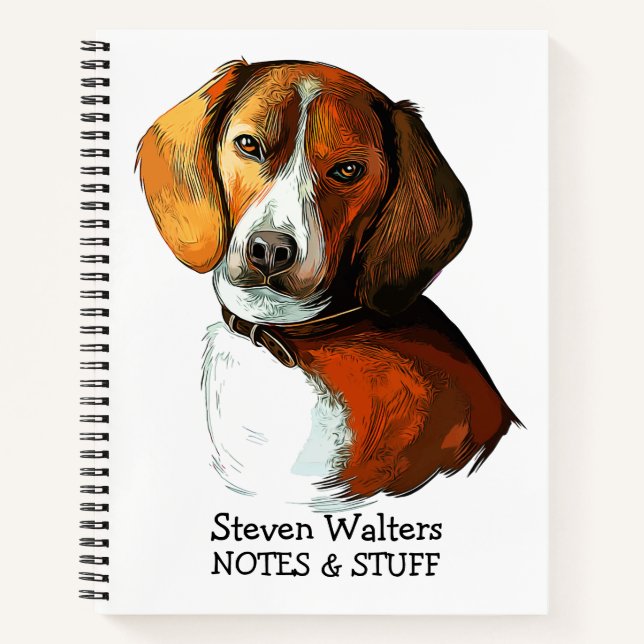 Back to school American Foxhound notebook (Front)