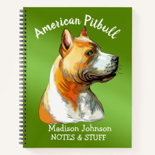 Back to school American Pitbull notebook
