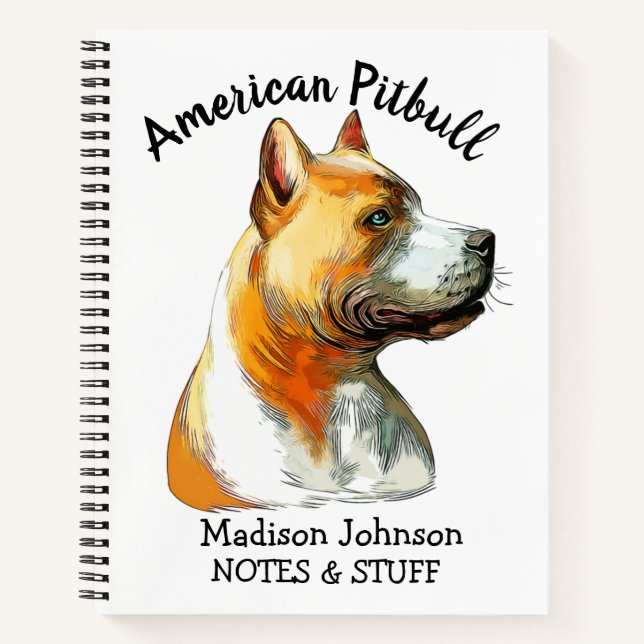 Back to school American Pitbull notebook (Front)