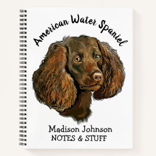 Back to school American Water Spaniel notebook