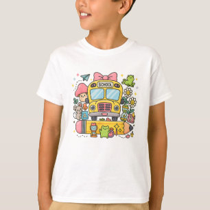 Back to School Animals Bus First Day Of School T-Shirt