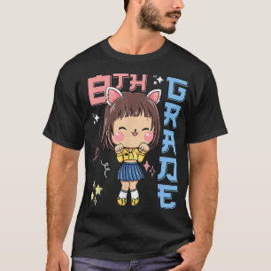 Back to school anime shirt cute 8th grade anime gi
