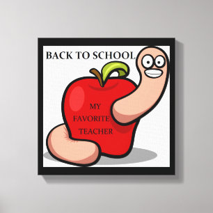 "BACK TO SCHOOL" APPLE CANVAS PRINT
