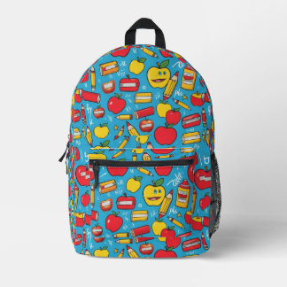 Back to School Apples & Pencils – Fun Pattern Prin Printed Backpack