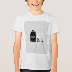 Back to School Backpack – Funny Back to Reality Tri-Blend Shirt