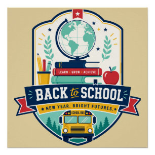 Back to School Badge Design Poster