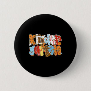 Back To School Baseball Basketball Kindergarten,sp 6 Cm Round Badge