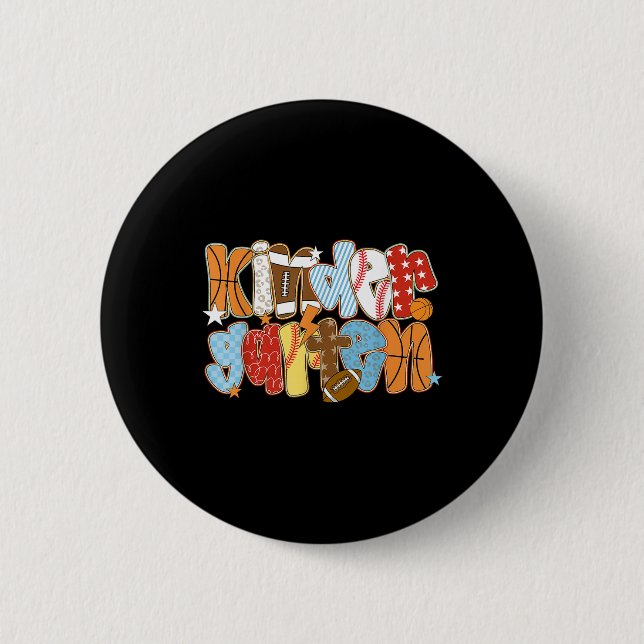 Back To School Baseball Basketball Kindergarten,sp 6 Cm Round Badge (Front)