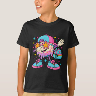 Back To School Baseball Ice Cream Drip First Day O T-Shirt