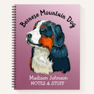 Back to school Bernese Mountain Dog notebook