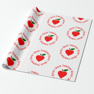 back to school best teacher ever wrapping paper