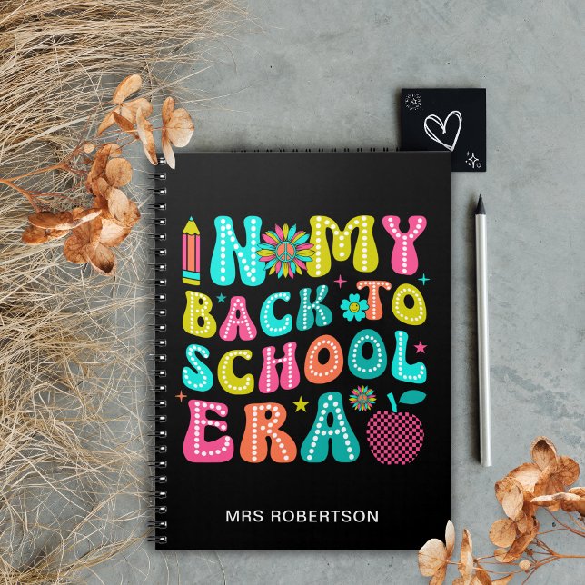 Back to school black teacher spiral notebook (Creator Uploaded)