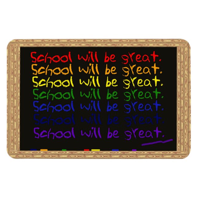 Back to School Blackboard Writing Magnet (Horizontal)