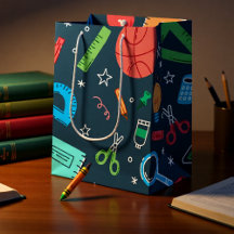 Back to school blue supplies