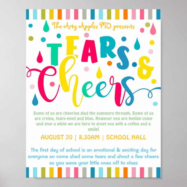 back to school boohoo breakfast tears and cheers poster (Front)