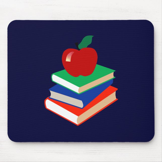 Back to School, Books and Apple Mouse Mat (Front)