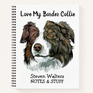 Back to school Border Collie notebook