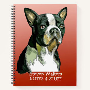 Back to school Boston Terrier notebook
