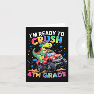 Back To School Boys Dinosaur I'm Ready To Crush 4t Card