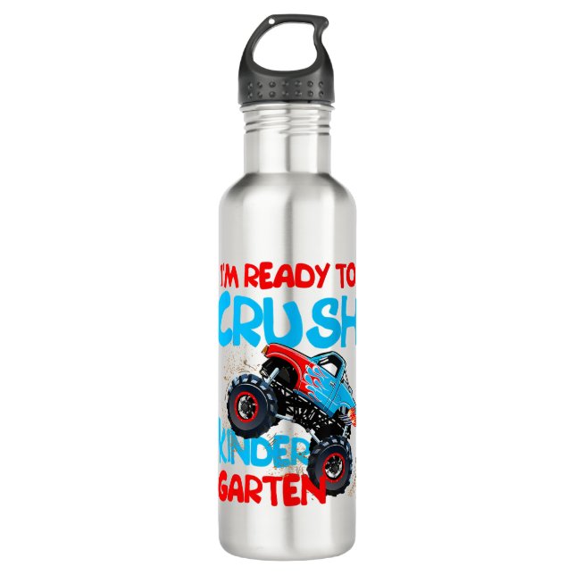 Back To School Boys First Day Of Kindergarten Mons 710 Ml Water Bottle (Front)