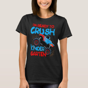 Back To School Boys First Day Of Kindergarten Mons T-Shirt