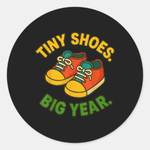 Back To School Boys Girls Kindergarten Tiny Scute Classic Round Sticker