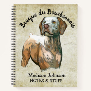Back to school Braque du Bourbonnais notebook