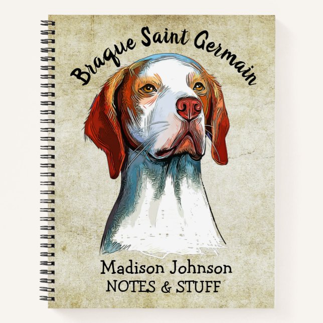Back to school Braque Saint Germain notebook (Front)